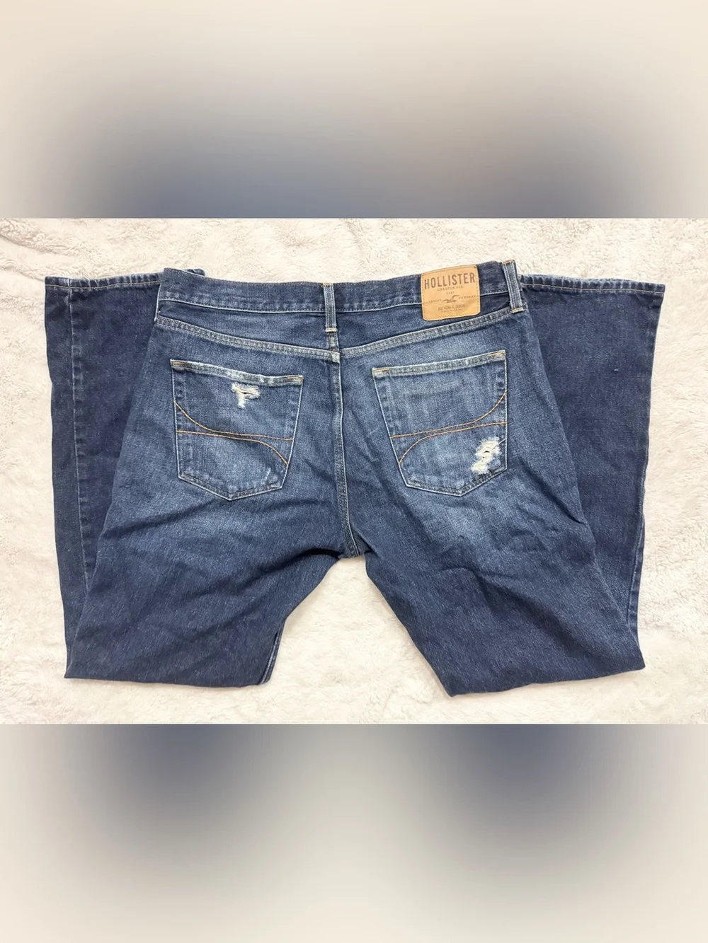 Hollister Classic Straight Distressed Jeans 36x32 - Picture 4 of 4